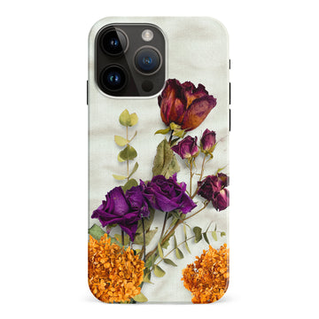 iPhone 15 Pro Max flowers on canvas phone case
