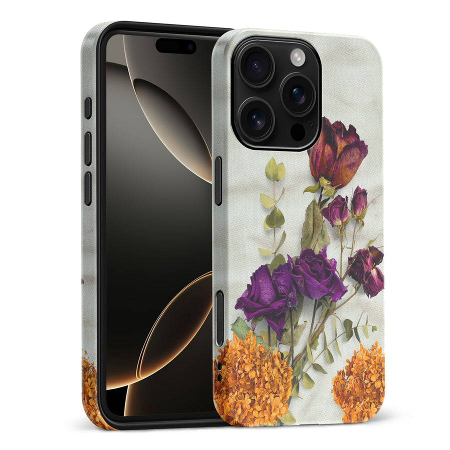 iPhone 16 Pro Max flowers on canvas phone case