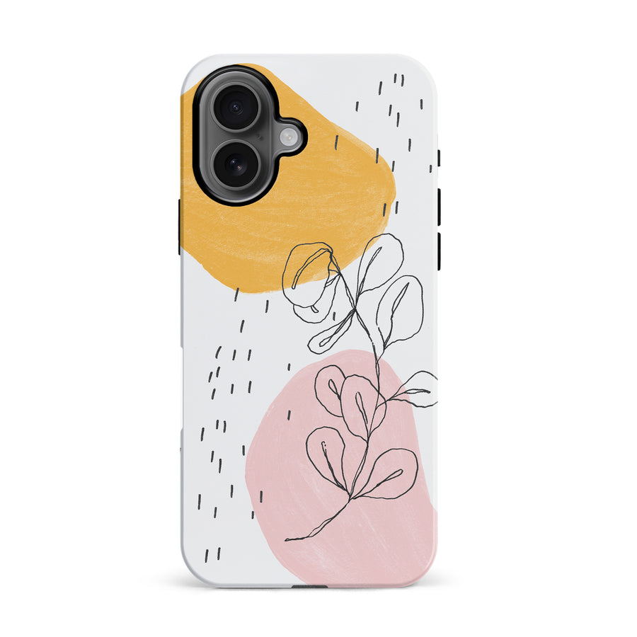 iPhone 16 Leaves & Stones Phone Case