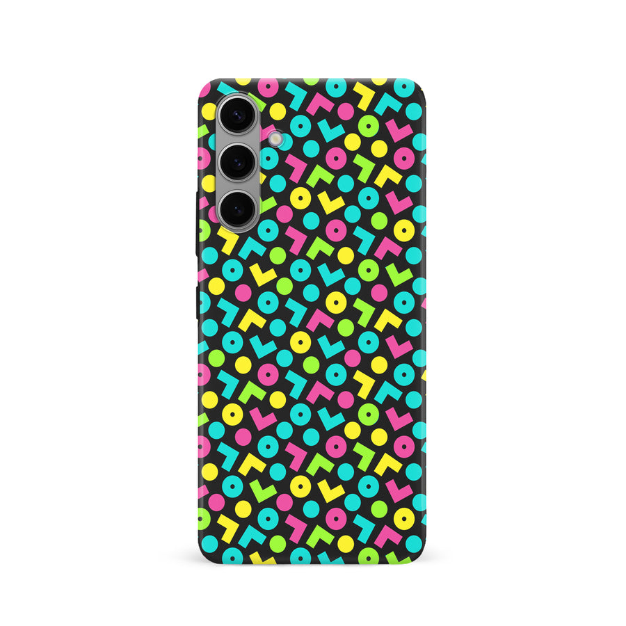 Samsung S24 90's Geometry Phone Case in Black