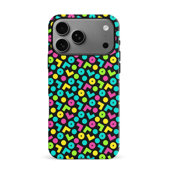 iPhone 17 Pro Max 90's Geometry Phone Case Black