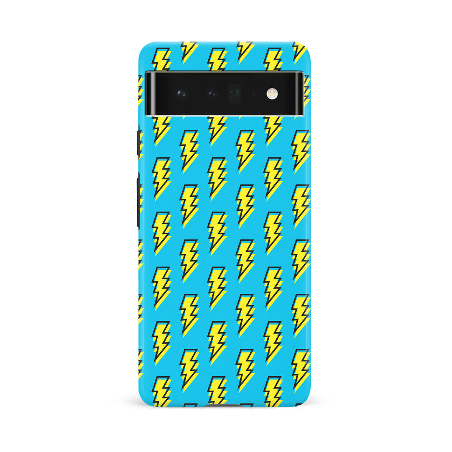 Google Pixel 6A Lightning Phone Case in Blue