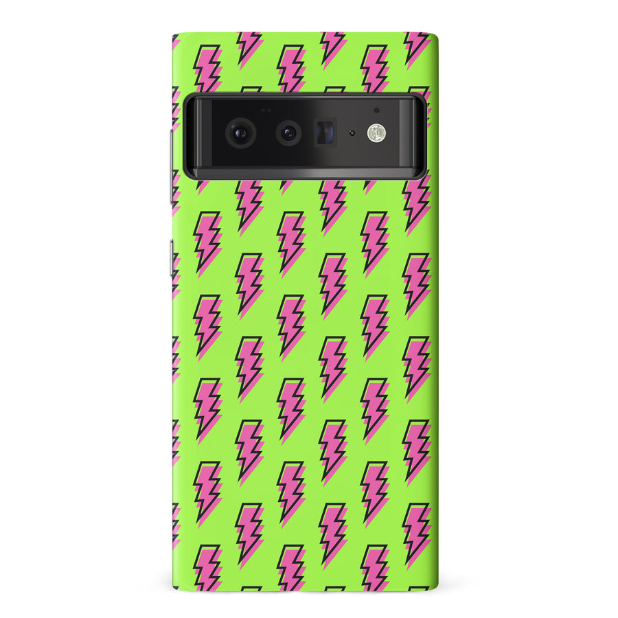 Google Pixel 6 Pro Lightning Phone Case in Green