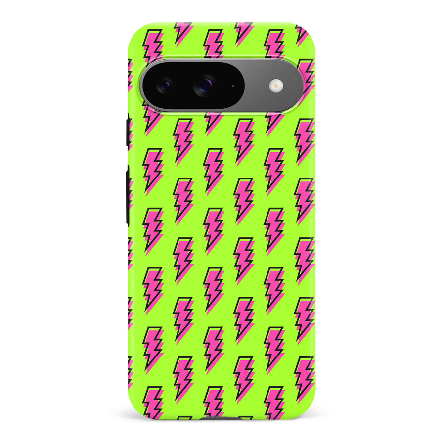 Google Pixel 9 Lightning Phone Case in Green