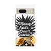 Google Pixel 7 Messy Hair Don't Care Phone Case in White
