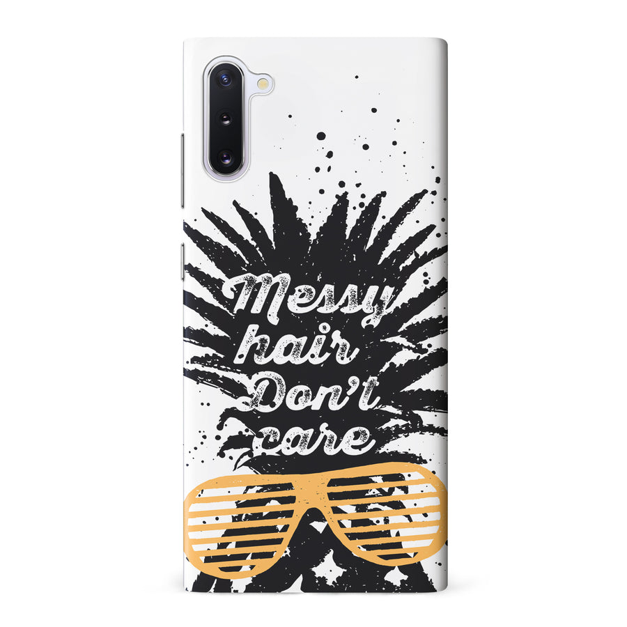 Samsung Galaxy Note 10 Messy Hair Don't Care Phone Case in White