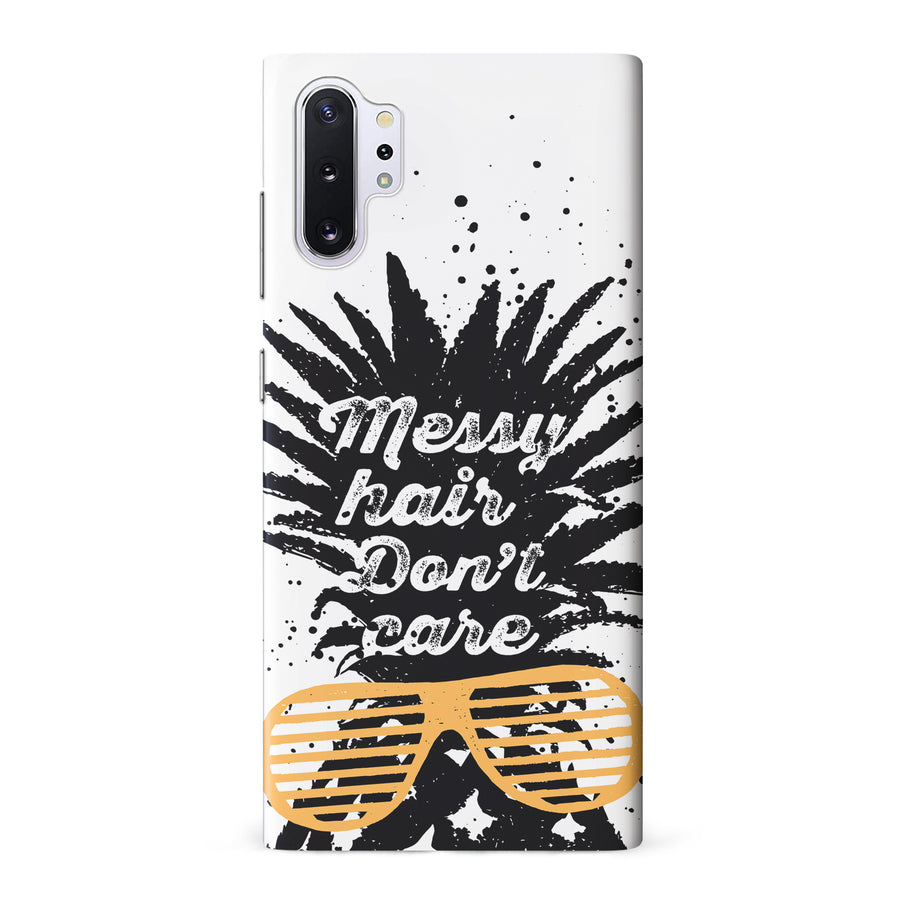 Samsung Galaxy Note 10 Pro Messy Hair Don't Care Phone Case in White