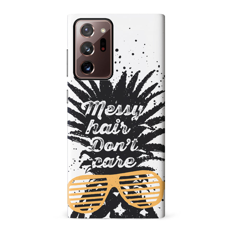 Samsung Galaxy Note 20 Ultra Messy Hair Don't Care Phone Case in White