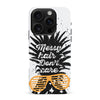 iPhone 16 Pro Max Messy Hair Don't Care Phone Case in White