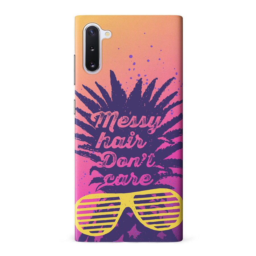 Samsung Galaxy Note 10 Messy Hair Don't Care Phone Case in Magenta/Orange