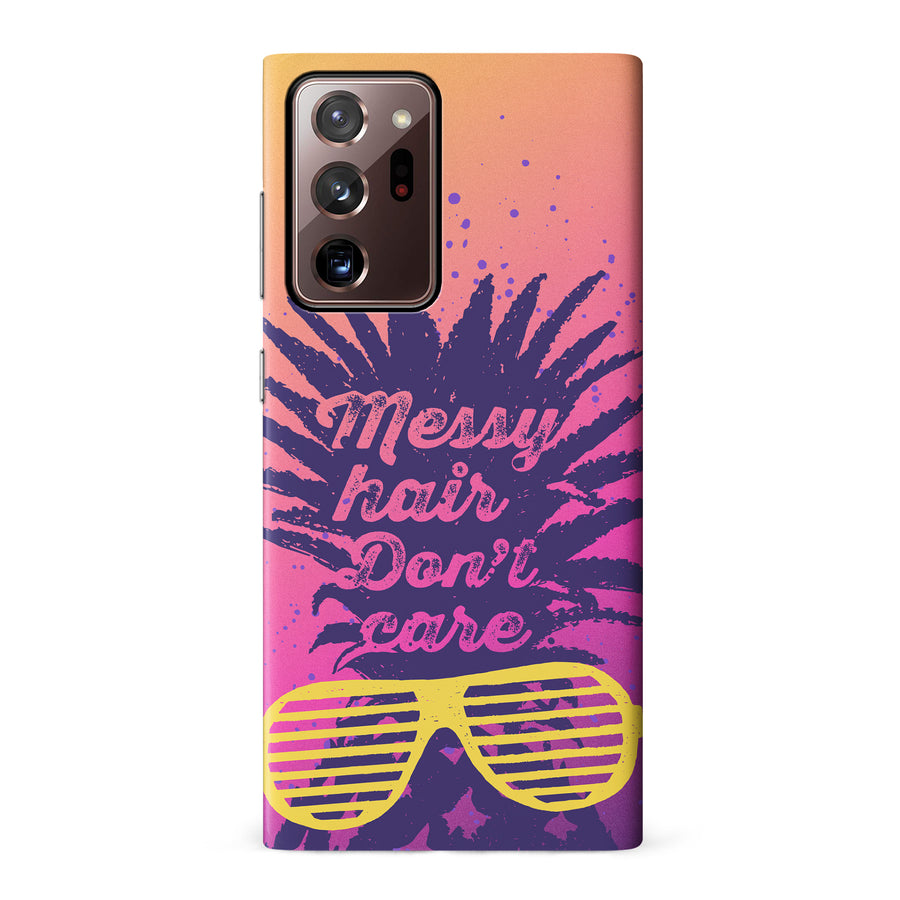 Samsung Galaxy Note 20 Ultra Messy Hair Don't Care Phone Case in Magenta/Orange