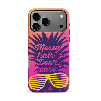 iPhone 17 Pro Max Messy Hair Don't Care Phone Case Magenta/Orange