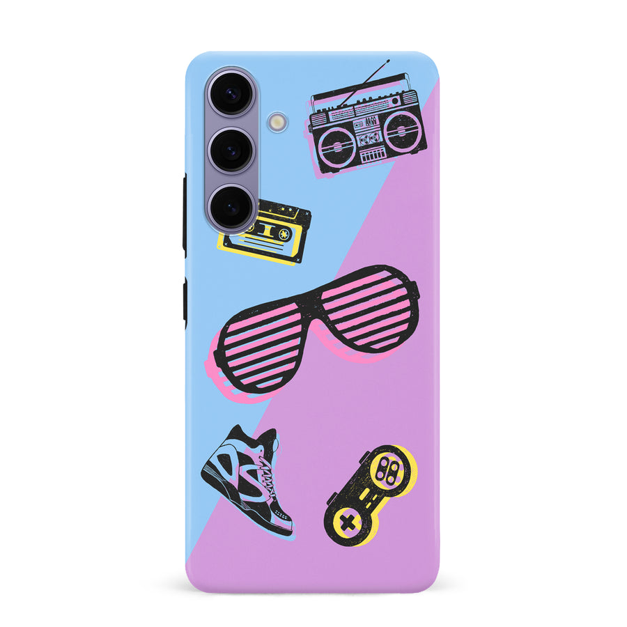 Samsung Galaxy S24 Plus The Rad 90's Phone Case in Blue/Purple
