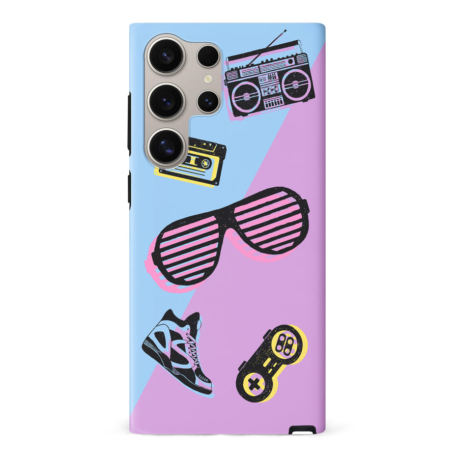 Samsung Galaxy S24 Ultra The Rad 90's Phone Case in Blue/Purple