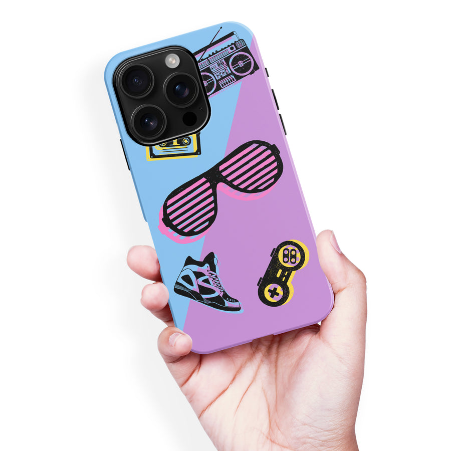 iPhone 16 Pro Max The Rad 90's Phone Case in Blue/Purple
