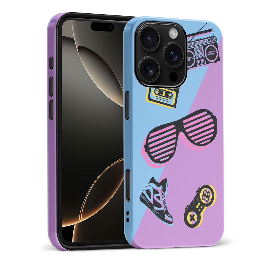 iPhone 16 Pro Max The Rad 90's Phone Case in Blue/Purple