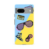 Google Pixel 8A The Rad 90's Phone Case in Blue/Yellow