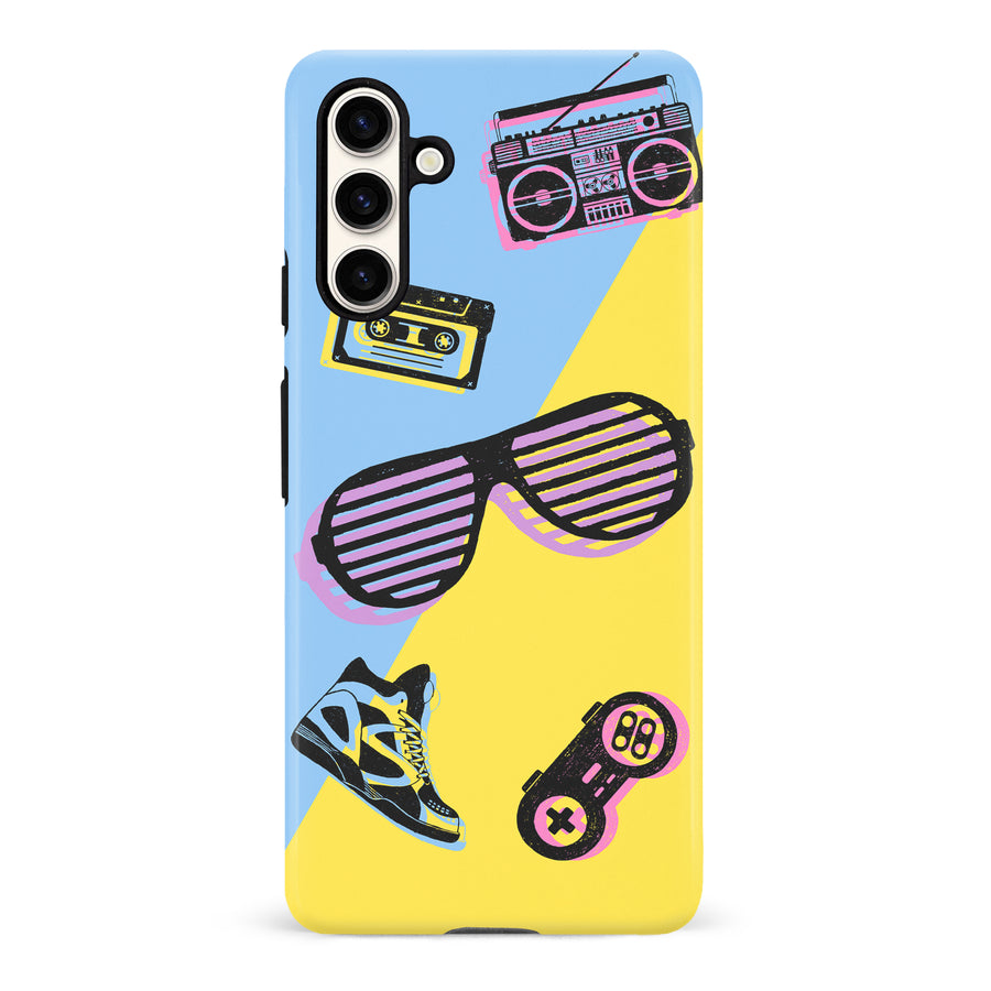 Samsung Galaxy S23 FE The Rad 90's Phone Case in Blue/Yellow