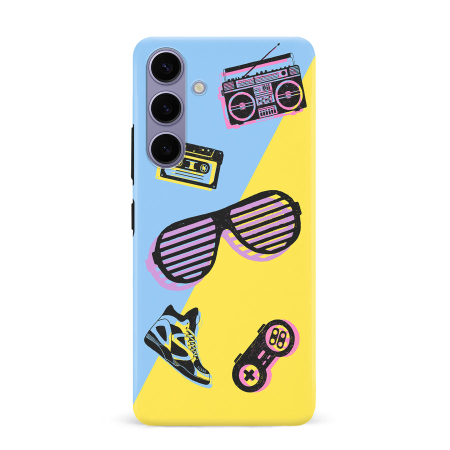 Samsung S24 Plus The Rad 90's Phone Case - Blue/Yellow