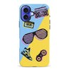 iPhone 16 Plus The Rad 90's Phone Case in Blue/Yellow