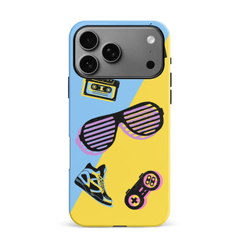 iPhone 17 Pro Max The Rad 90's Phone Case Blue/Yellow