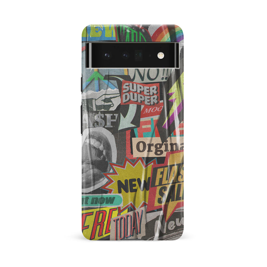Google Pixel 6A Retro Stickers Phone Case