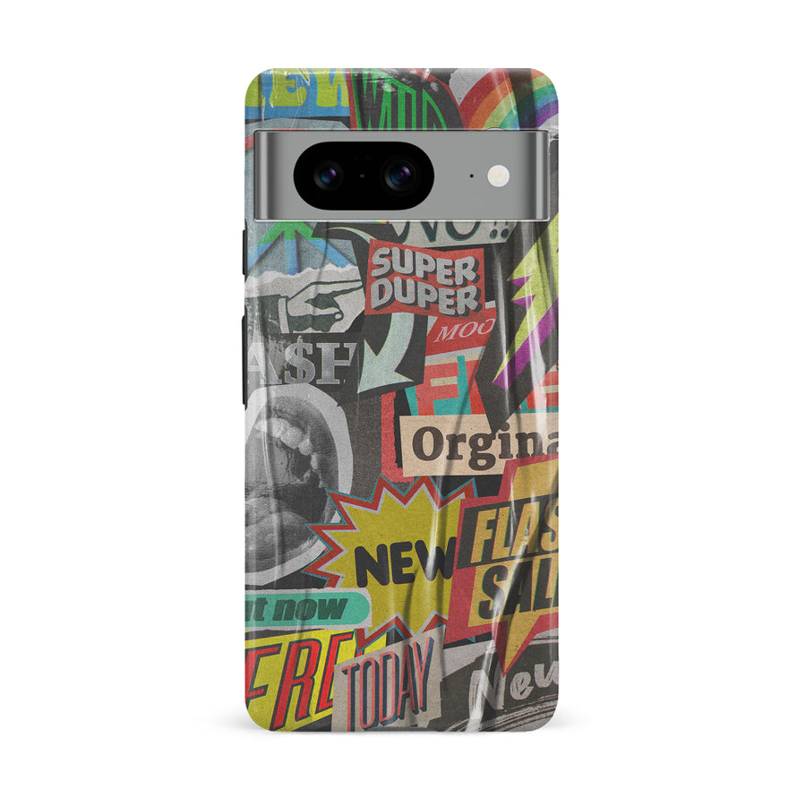 Google Pixel 8 Retro Stickers Phone Case