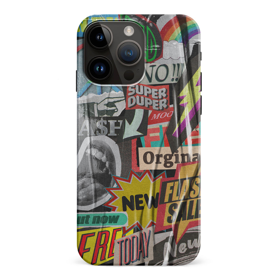iPhone 15 Pro Max Retro Stickers Phone Case