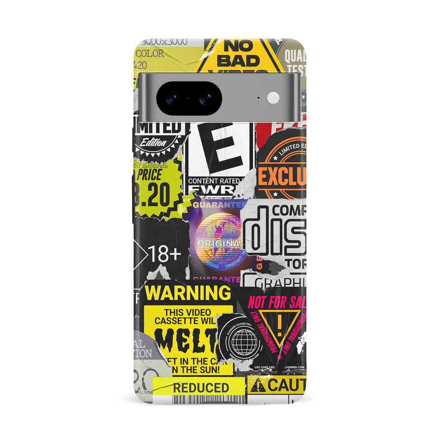 Google Pixel 8A Consumerism Stickers Phone Case