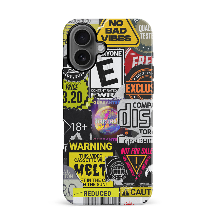 iPhone 16 Sticker Phone Case