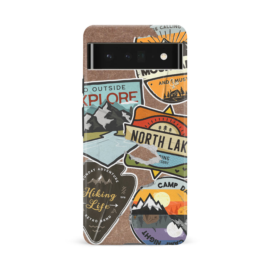 Google Pixel 6A Explorer Stickers Two Phone Case