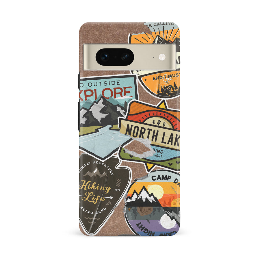 Google Pixel 7 Explorer Stickers Two Phone Case