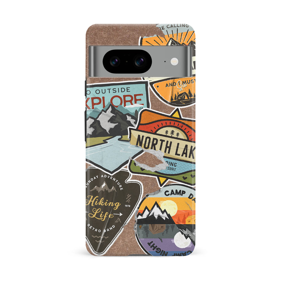 Google Pixel 8 Explorer Stickers Two Phone Case