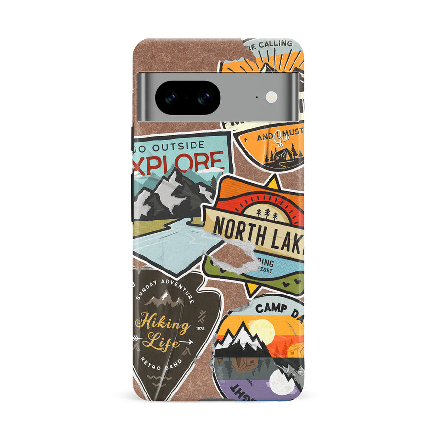 Google Pixel 8A Explorer Stickers Two Phone Case