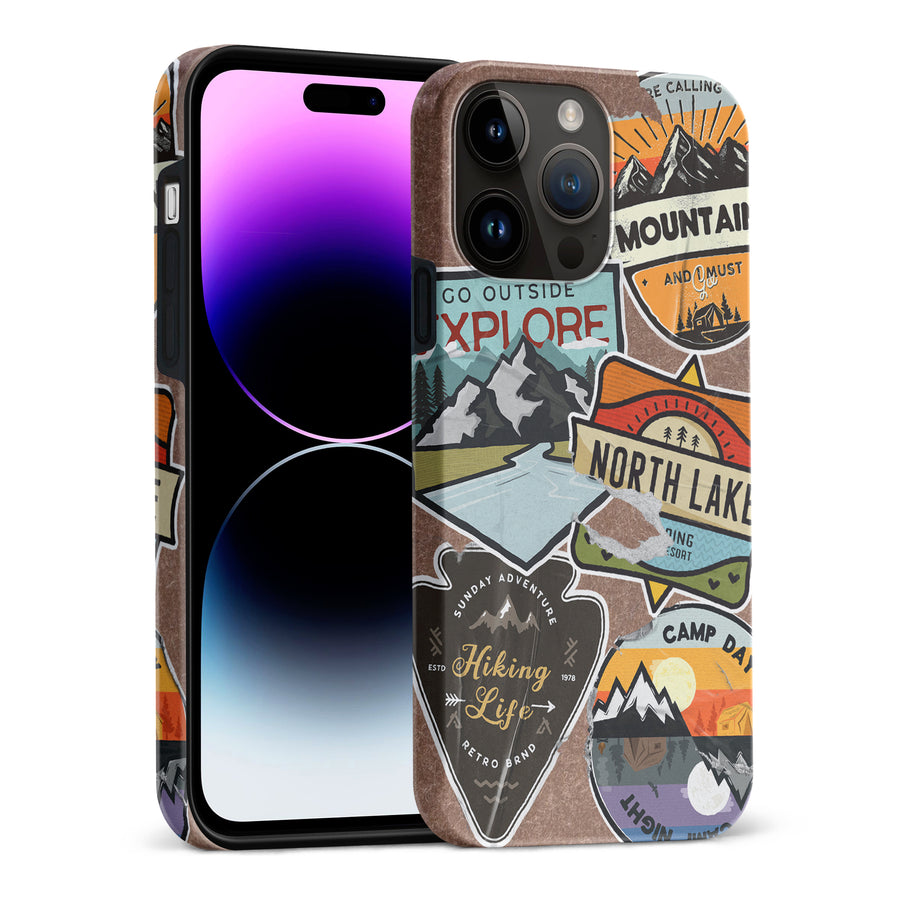 iPhone 15 Pro Max Explorer Stickers Two Phone Case