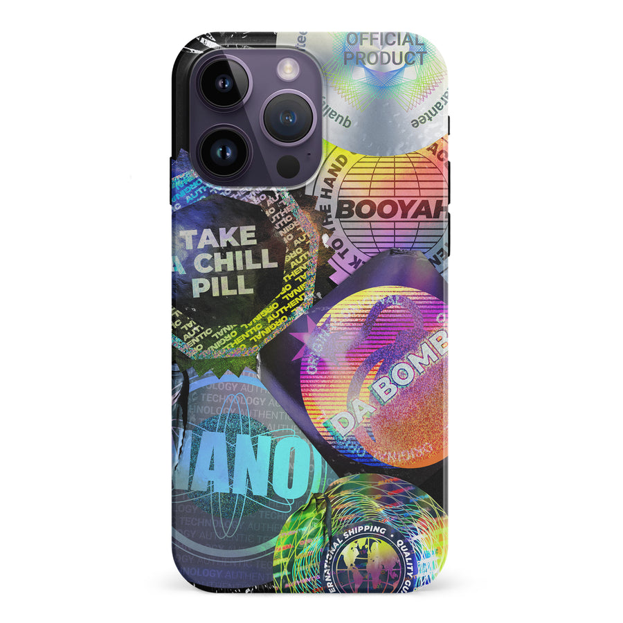 iPhone 15 Pro Holo Stickers Phone Case