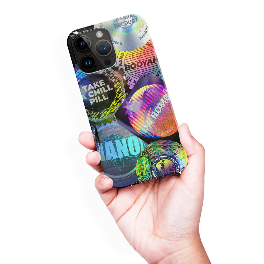 iPhone 15 Pro Max Holo Stickers Phone Case