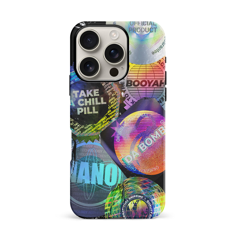 iPhone 16 Pro Holo Stickers Phone Case