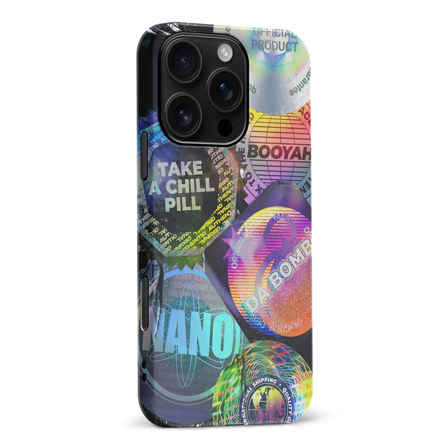 iPhone 16 Pro Max Holo Stickers Phone Case