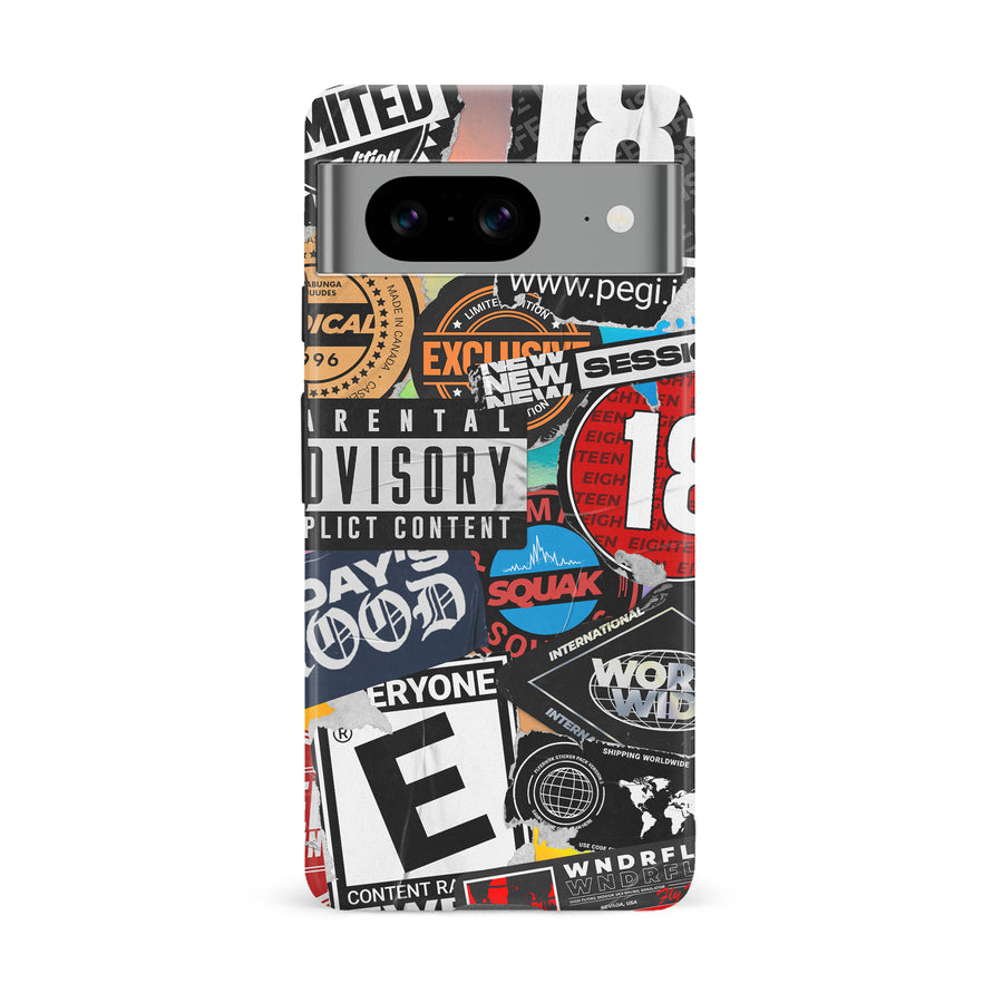 Google Pixel 8 Media Stickers Phone Case