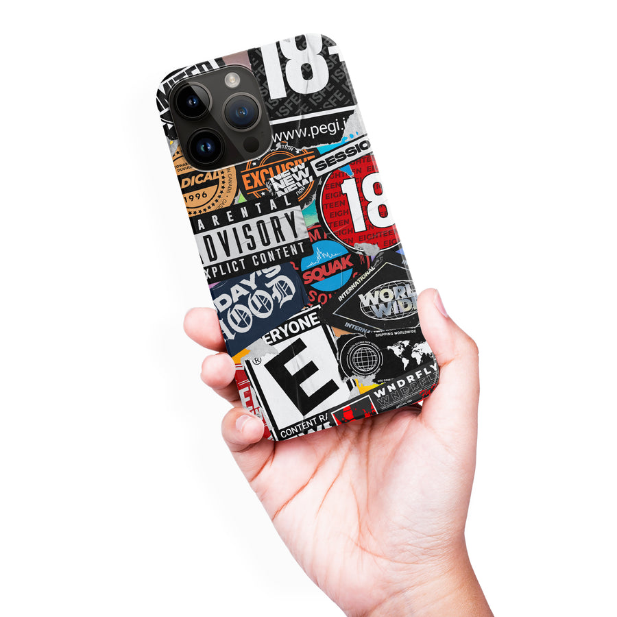 iPhone 15 Pro Max Media Stickers Phone Case