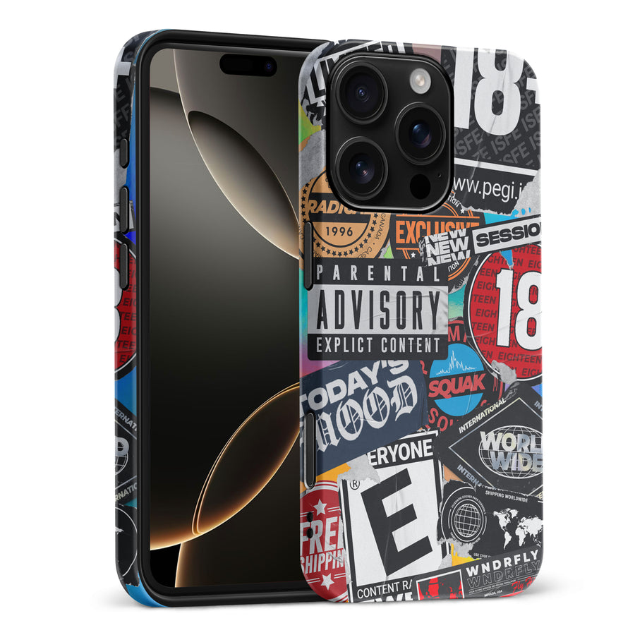 iPhone 16 Pro Max Media Stickers Phone Case