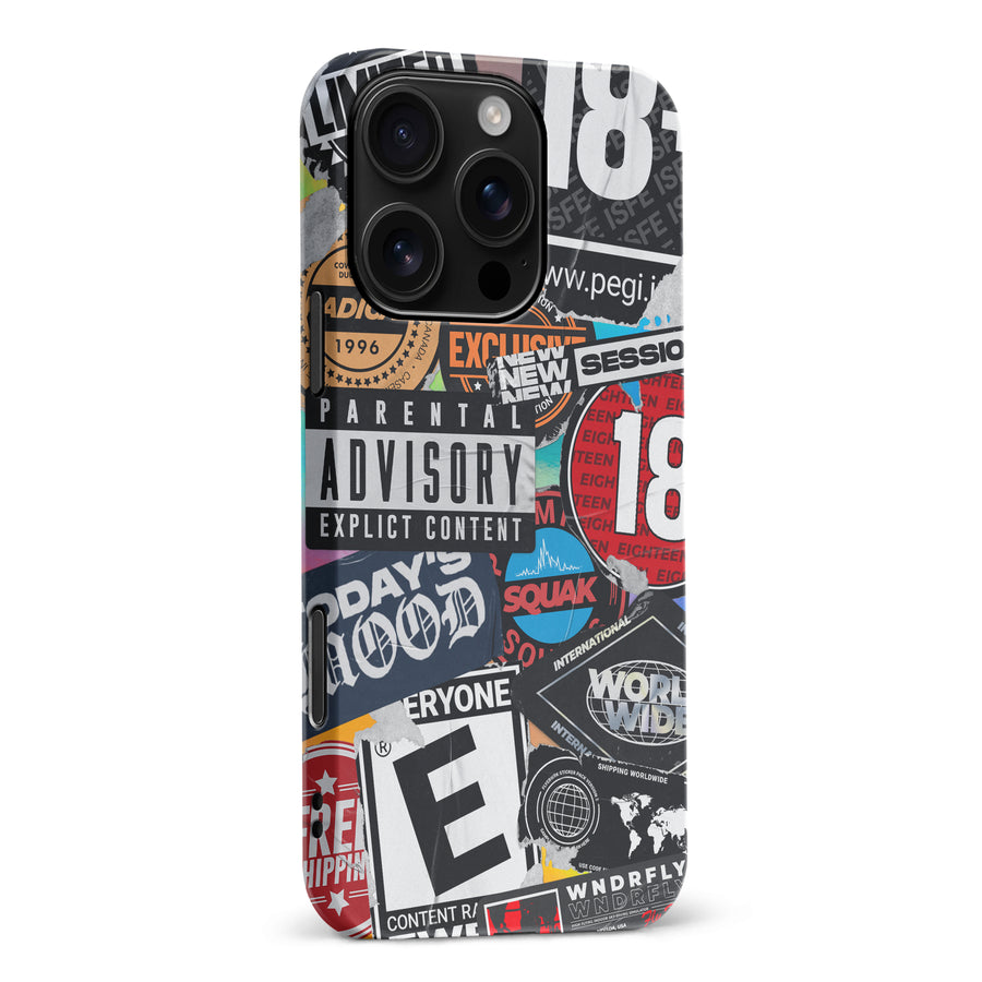iPhone 16 Pro Max Media Stickers Phone Case