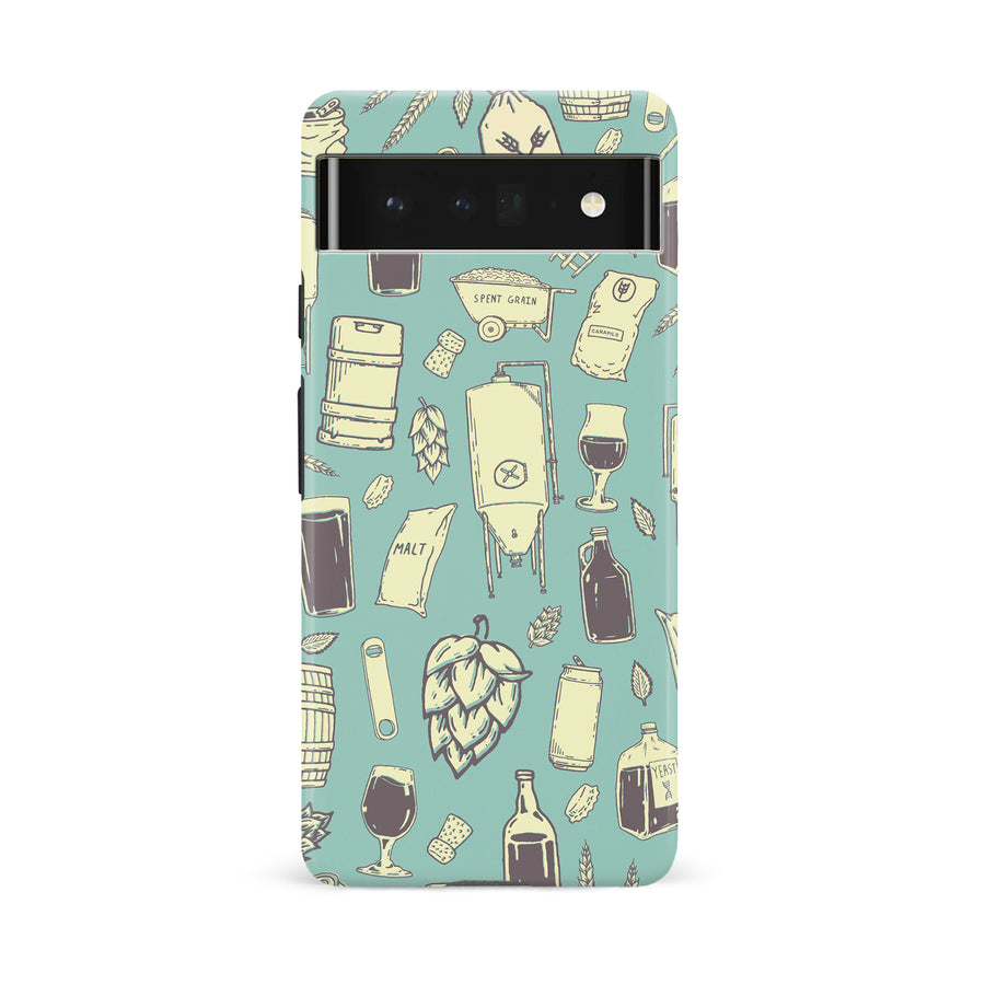 Google Pixel 6A The Brewmaster Phone Case in Teal
