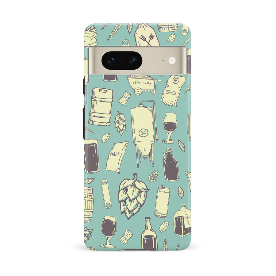 Google Pixel 7 The Brewmaster Phone Case in Teal