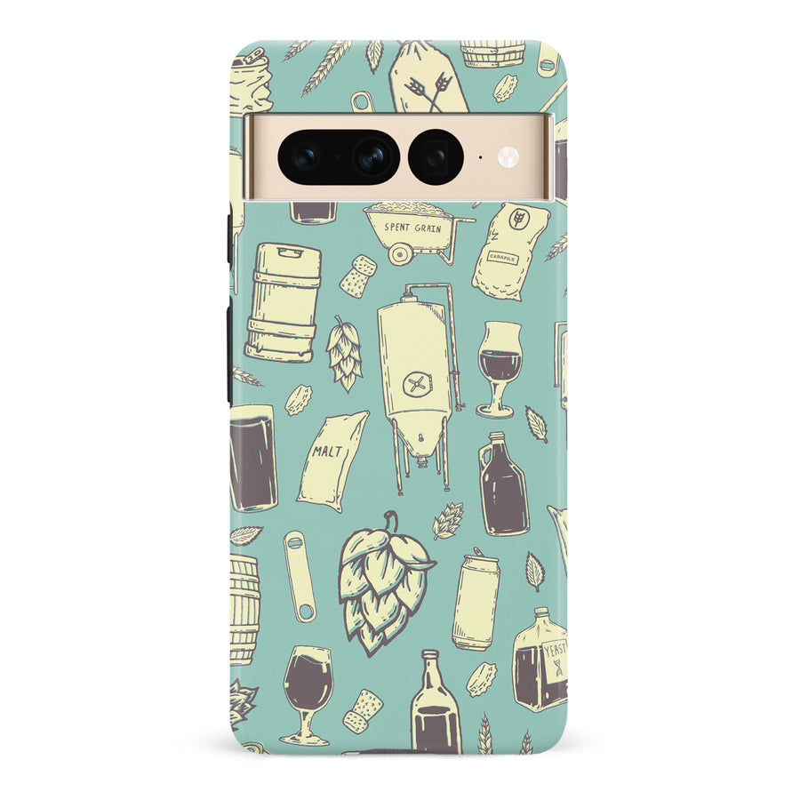 Google Pixel 7 Pro The Brewmaster Phone Case in Teal