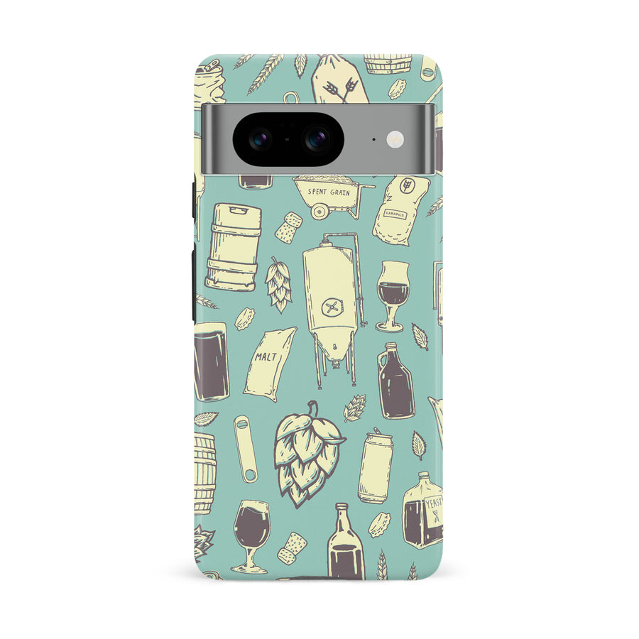 Google Pixel 8 The Brewmaster Phone Case in Teal