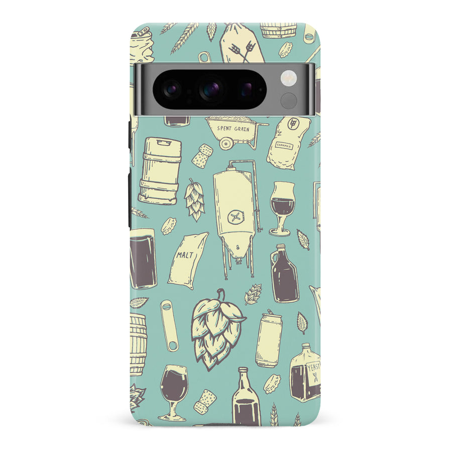 Google Pixel 8 Pro The Brewmaster Phone Case in Teal