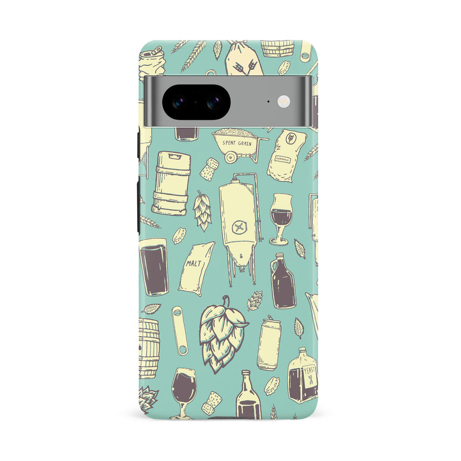 Google Pixel 8A The Brewmaster Phone Case in Teal