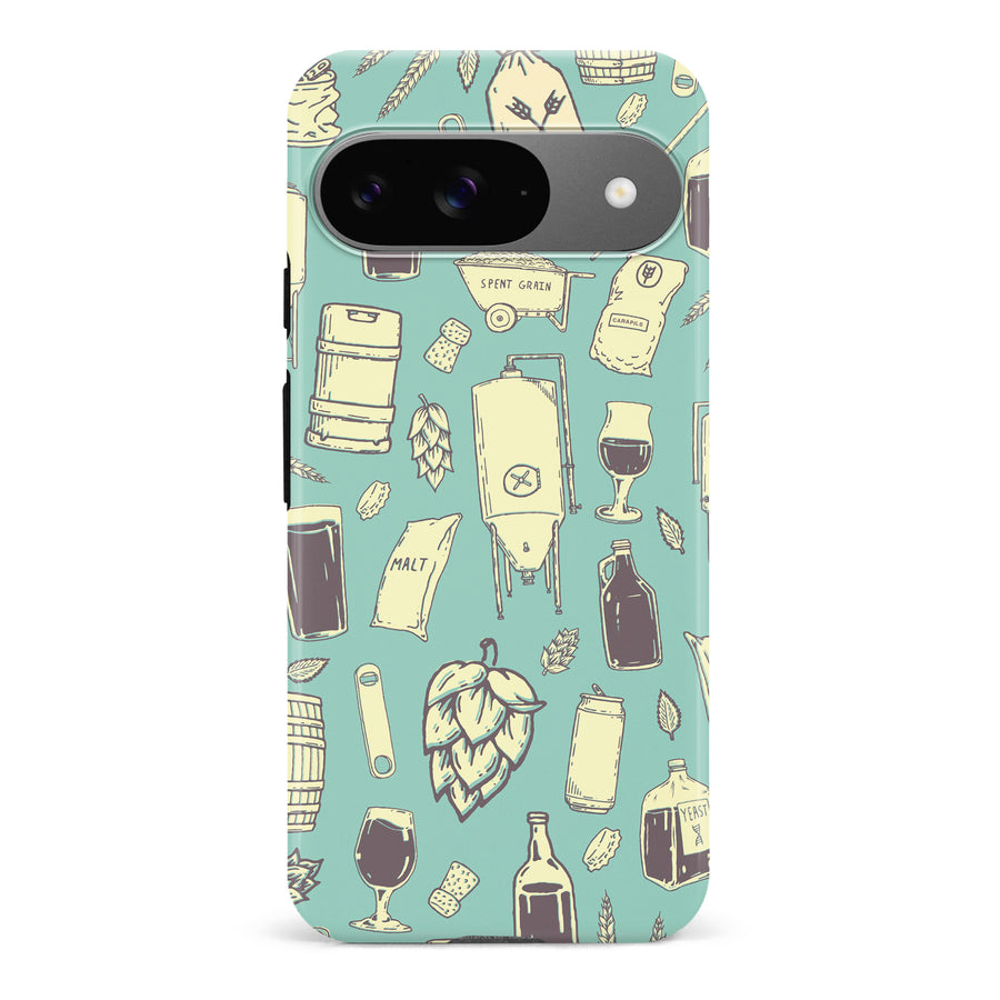 Google Pixel 9 The Brewmaster Phone Case in Teal